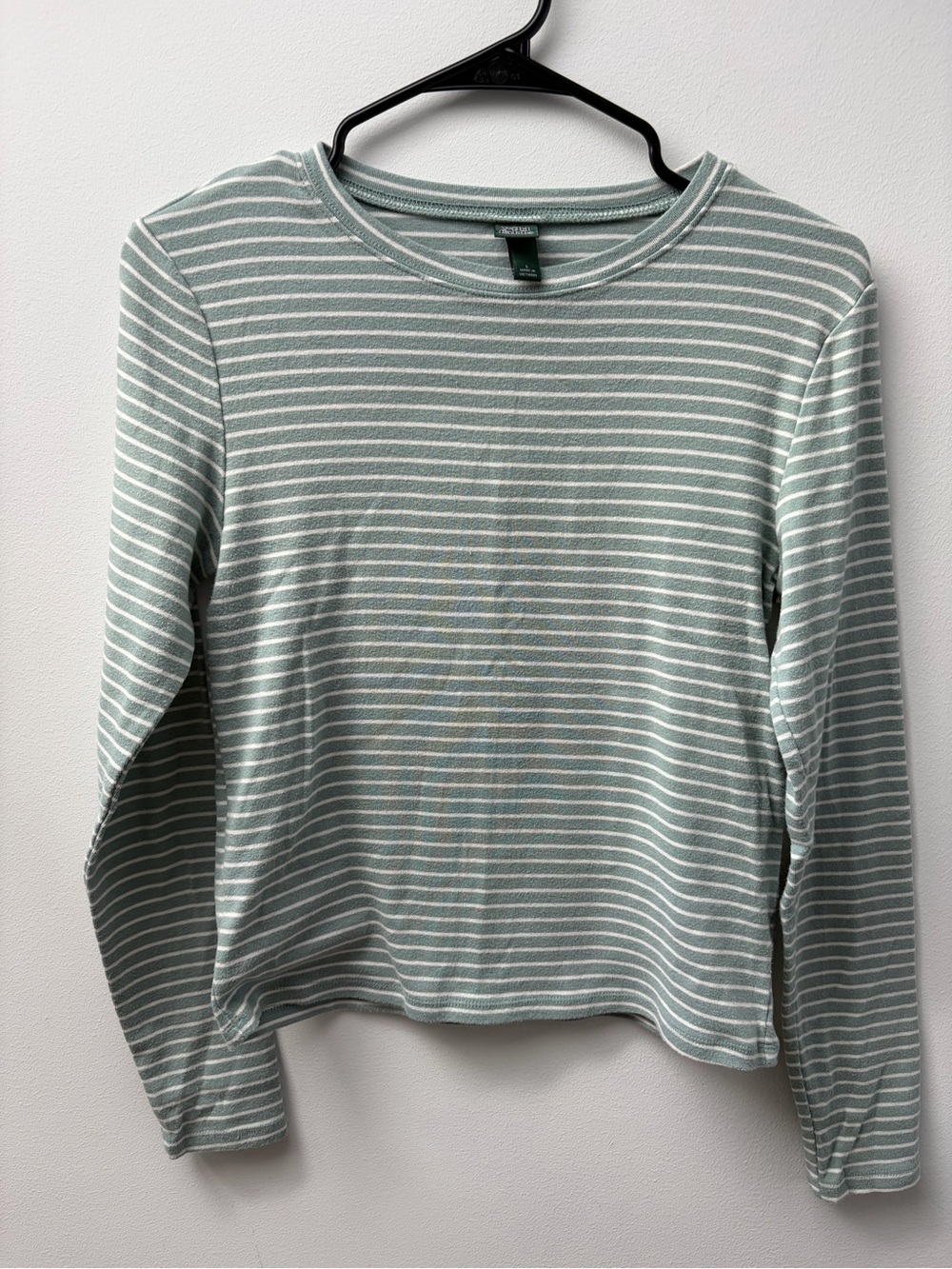 wild fable Mint Green and White Striped Long-Sleeve Top